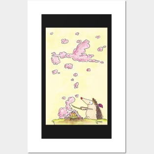 Announce baby girl greeting card by Nicole Janes Posters and Art